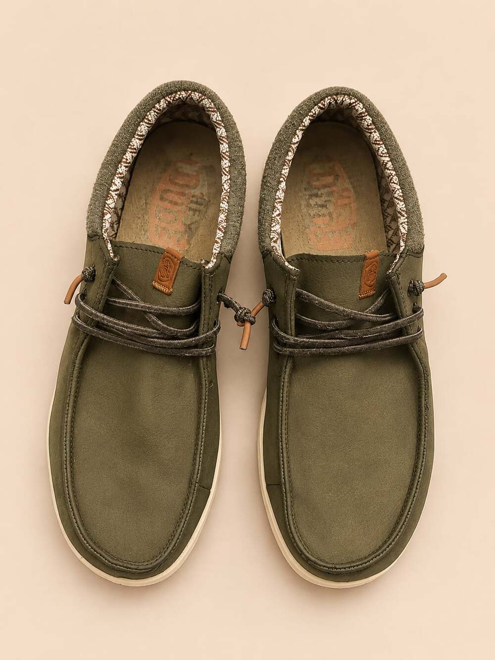 Hey Dude Men's Paul Classic Olive Casual Shoe